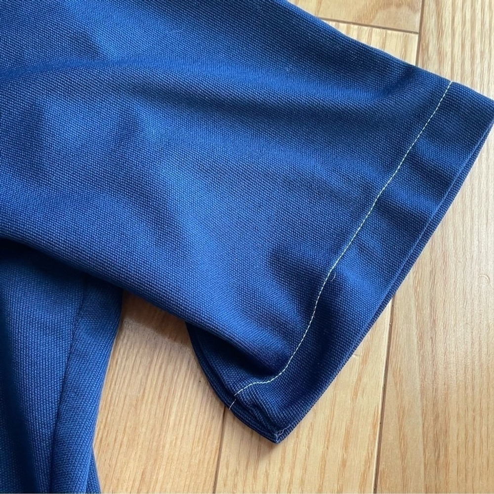 Arrow Doubler Short Sleeve Men's Button Up Shirt Navy Blue Dagger Collar sz 15.5 - Picture 3 of 16
